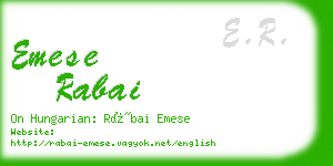 emese rabai business card